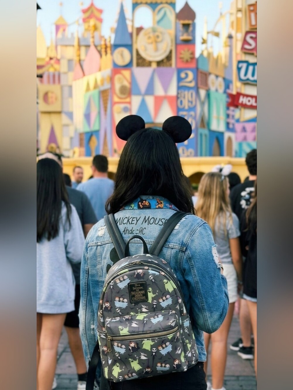 Loungefly The Nightmare Before Christmas Mini Backpack - Gray with Green Accents